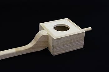 ◇美品 創作和楽器 シャミコSMK-5861 三合枡三味線 チューナー付き シャミコ 五合枡タイプ 白木 (無塗装) かんたん三味線 SMK-5861